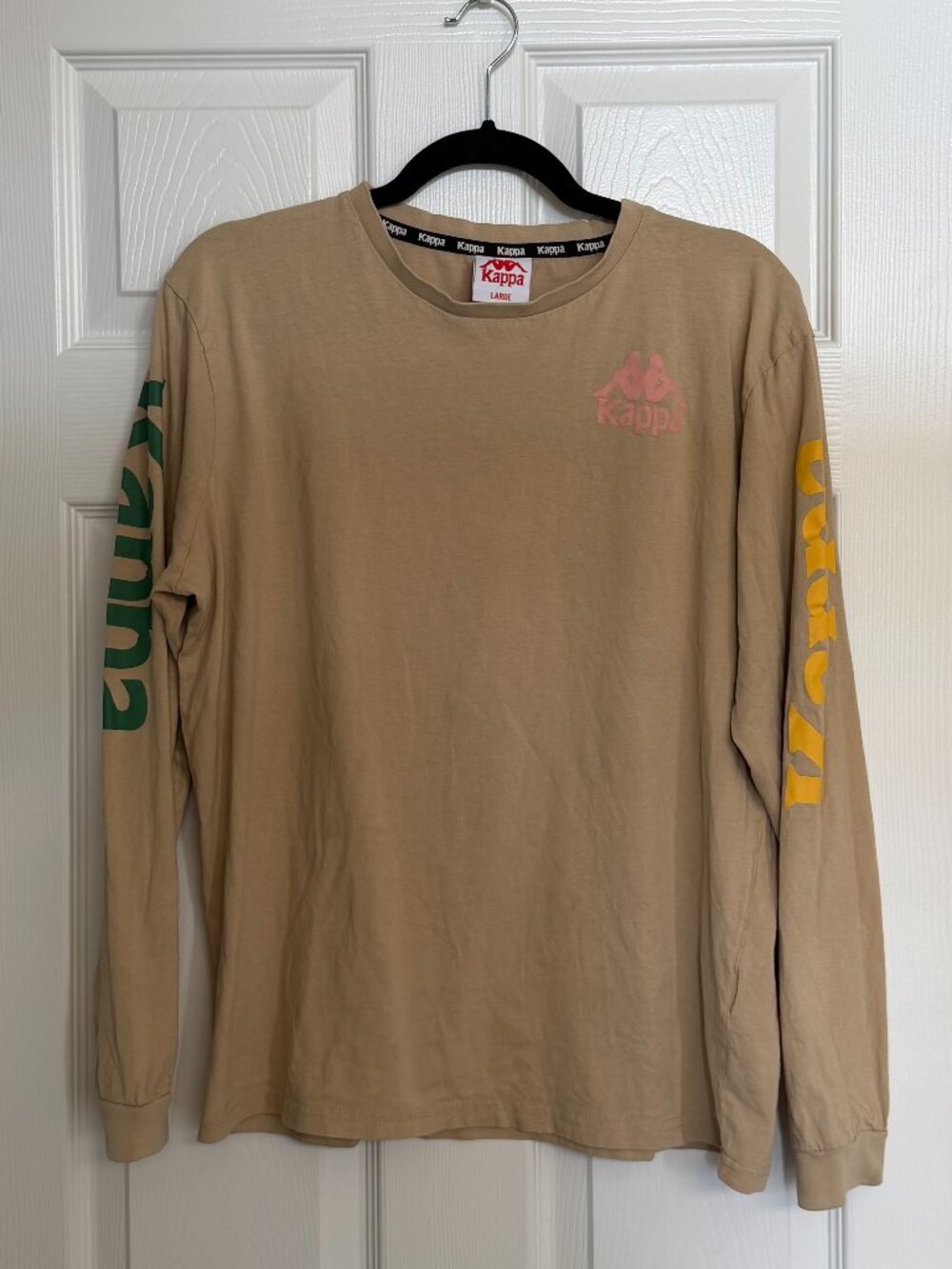 KAPPA long-sleeve beige "Omini" graphic tee (L)